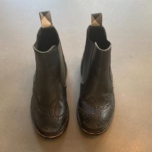 Burberry - Girls Black Ankle Boots Size 28 ( Toddler Girl Size 11)